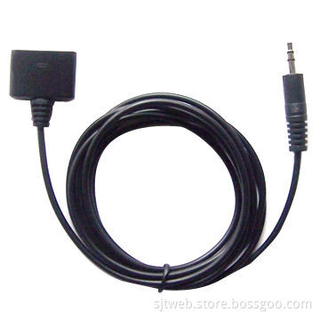 Female to Male/3.5mm Stereo Plug Cable for iPhone/iPad, Can be Used as Dock Extender